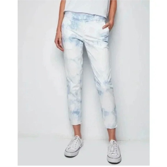 NWOT Nili Lotan East Hampton Pant Light Blue Tie Dye Casual Designer Women’s 2 - Picture 1 of 12